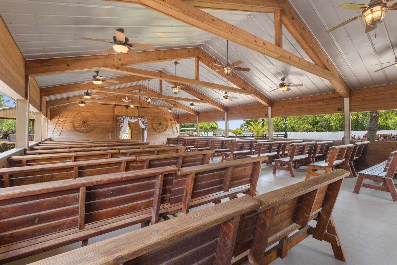 hidden barn chapel pews
