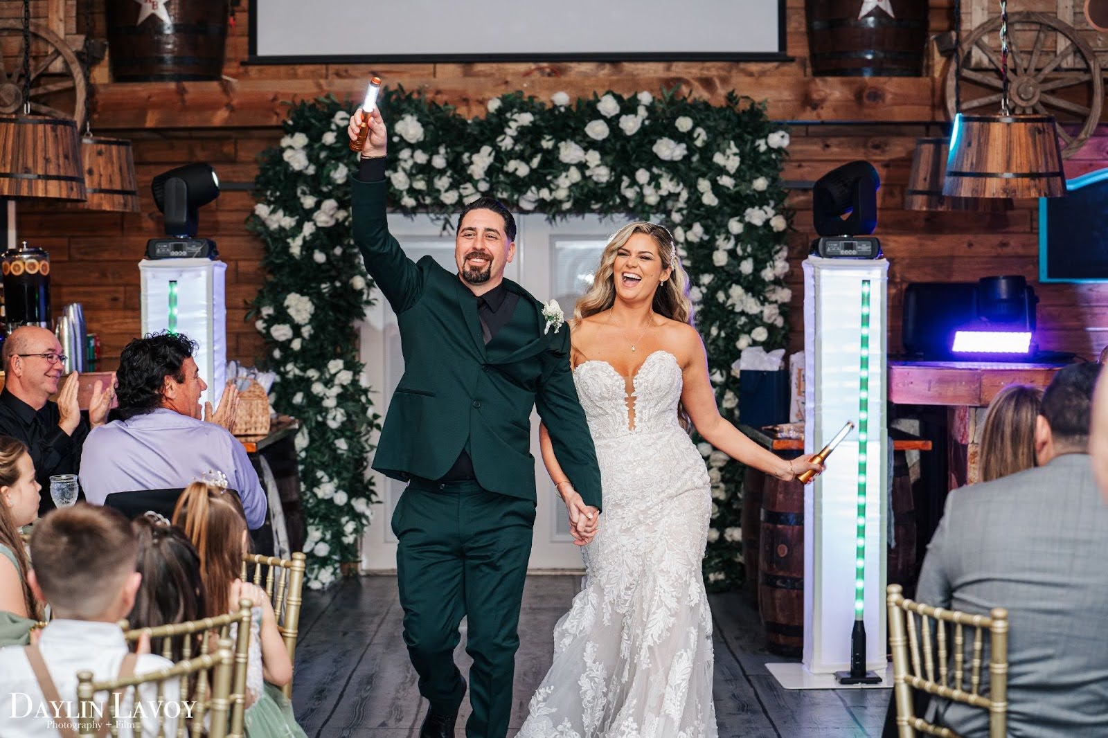 newlyweds grand entrance at hidden barn florida