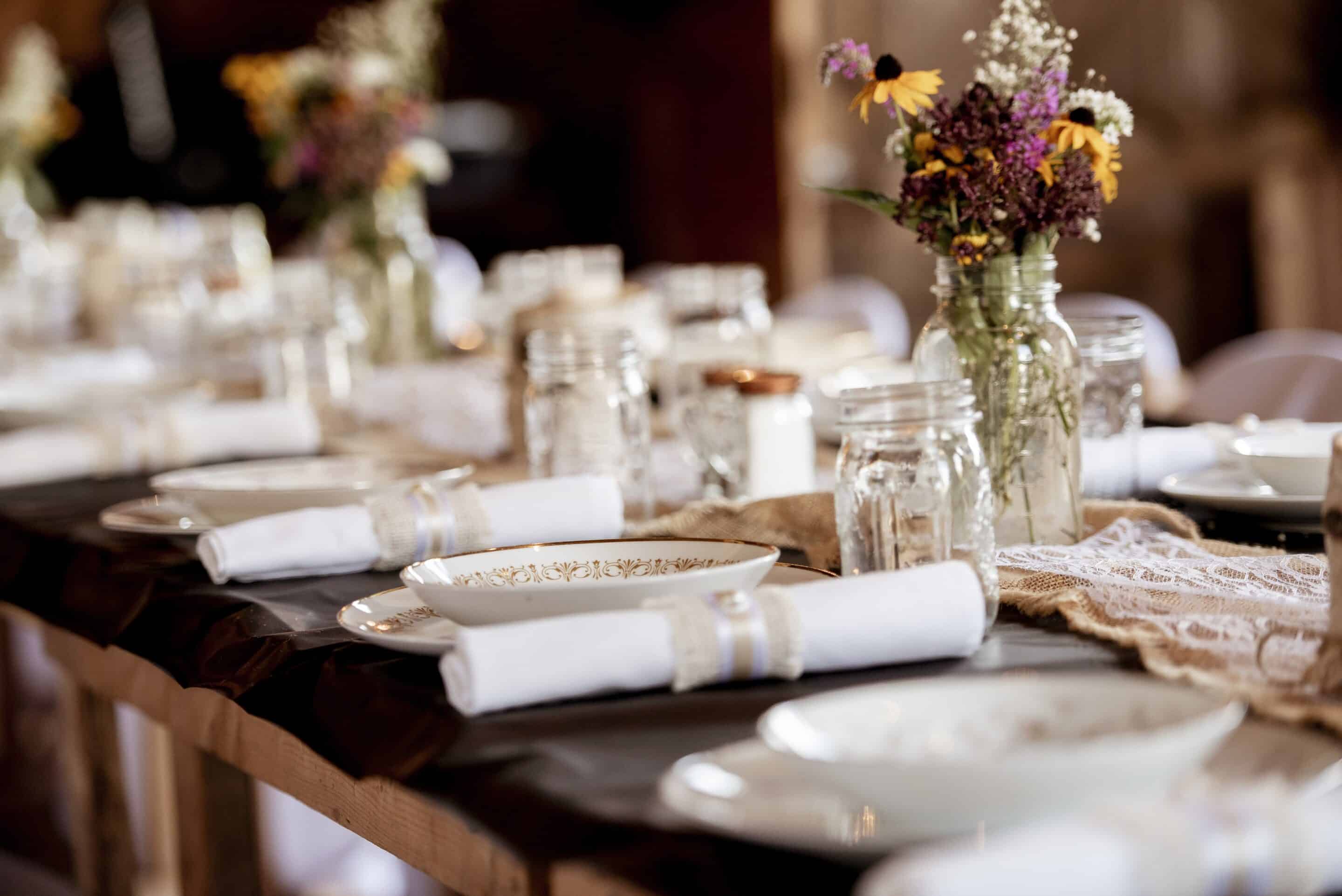 rustic wedding tablescape